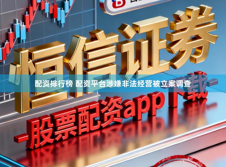 配资排行榜 配资平台涉嫌非法经营被立案调查
